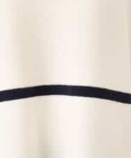 F1FBD53150 MK MICHEL KLEIN(小さいサイズ)(メゾン ドゥ サンク) 【小さいサイズ】配色ライン片畦編みニット/洗える グレー