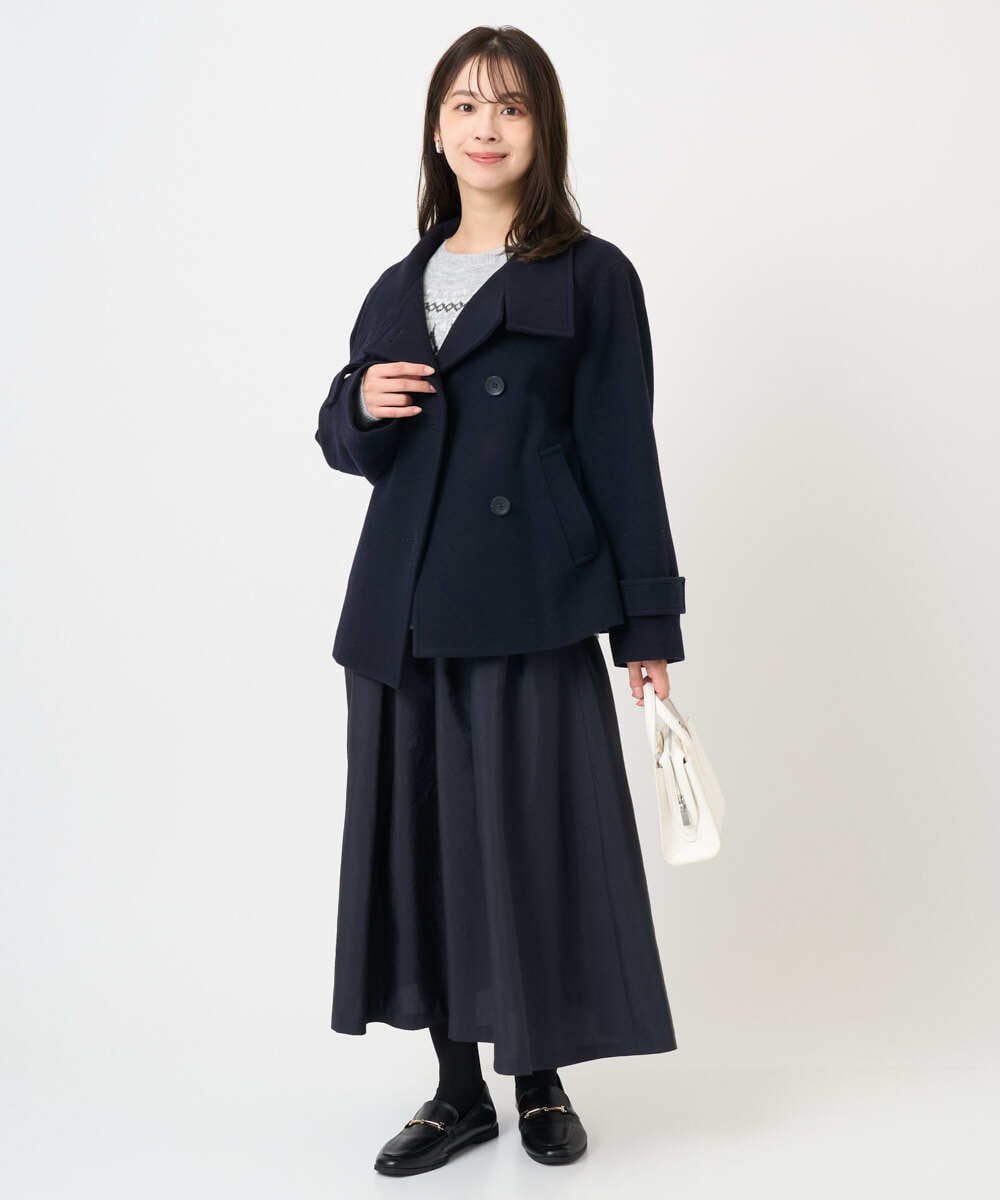 F1FBD54160 MK MICHEL KLEIN(小さいサイズ)(メゾン ドゥ サンク) 【小さいサイズ】ノルディック柄ニット/洗える アイボリー