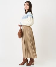 F1FBD54160 MK MICHEL KLEIN(小さいサイズ)(メゾン ドゥ サンク) 【小さいサイズ】ノルディック柄ニット/洗える アイボリー