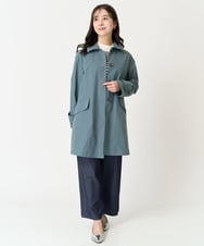 F1FDA10100 MK MICHEL KLEIN(小さいサイズ)(メゾン ドゥ サンク) 【小さいサイズ】ボーダー柄モックネック六分袖ニット/洗える ネイビー