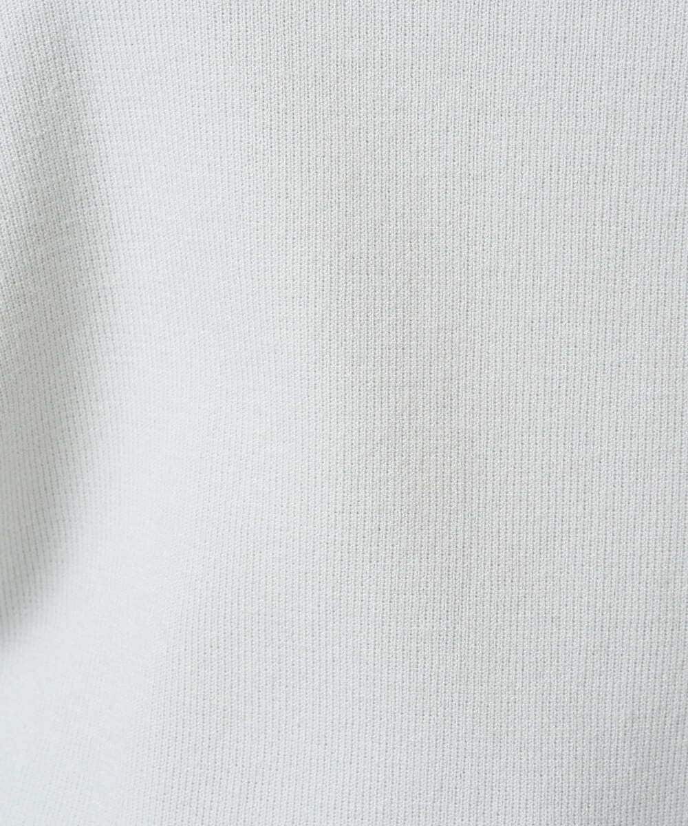 F1FDD11140 MK MICHEL KLEIN(小さいサイズ)(メゾン ドゥ サンク) 【小さいサイズ】レースデザインコンパクトニット/洗える ライトグレー