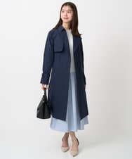 F1FDD11140 MK MICHEL KLEIN(小さいサイズ)(メゾン ドゥ サンク) 【小さいサイズ】レースデザインコンパクトニット/洗える ライトグレー