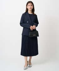 F1FDD14130 MK MICHEL KLEIN(小さいサイズ)(メゾン ドゥ サンク) 【小さいサイズ】配色デザインニット/洗える ピンク