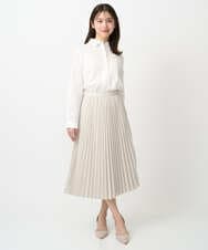 F1FDD14130 MK MICHEL KLEIN(小さいサイズ)(メゾン ドゥ サンク) 【小さいサイズ】配色デザインニット/洗える ピンク