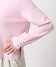 F1FDD14130 MK MICHEL KLEIN(小さいサイズ)(メゾン ドゥ サンク) 【小さいサイズ】配色デザインニット/洗える ピンク