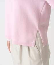 F1FDD14130 MK MICHEL KLEIN(小さいサイズ)(メゾン ドゥ サンク) 【小さいサイズ】配色デザインニット/洗える ピンク