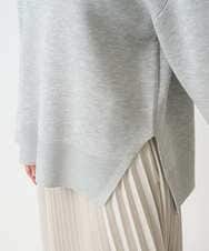 F1FDD16130 MK MICHEL KLEIN(小さいサイズ)(メゾン ドゥ サンク) 【小さいサイズ】スウェットライクニットフーディー/洗える グレー