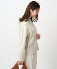 F1FDD16130 MK MICHEL KLEIN(小さいサイズ)(メゾン ドゥ サンク) 【小さいサイズ】スウェットライクニットフーディー/洗える グレー