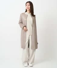 F1FDD16130 MK MICHEL KLEIN(小さいサイズ)(メゾン ドゥ サンク) 【小さいサイズ】スウェットライクニットフーディー/洗える グレー