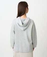 F1FDD16130 MK MICHEL KLEIN(小さいサイズ)(メゾン ドゥ サンク) 【小さいサイズ】スウェットライクニットフーディー/洗える グレー