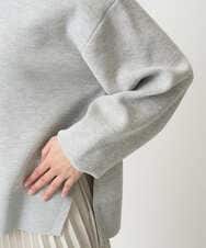 F1FDD16130 MK MICHEL KLEIN(小さいサイズ)(メゾン ドゥ サンク) 【小さいサイズ】スウェットライクニットフーディー/洗える グレー