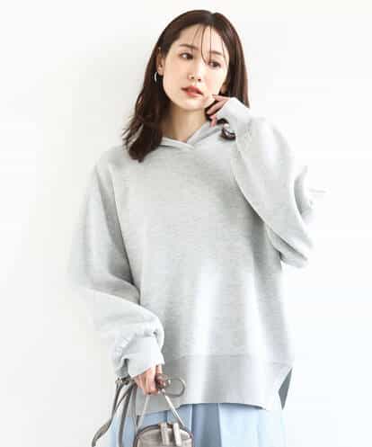 F1FDD16130 MK MICHEL KLEIN(小さいサイズ) 【小さいサイズ】スウェットライクニットフーディー/洗える