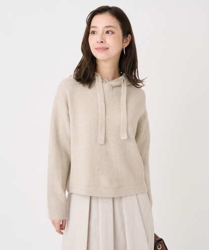 F1FDD62150  【小さいサイズ】クロップド丈ニットフーディー/洗える