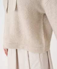 F1FDD62150 MK MICHEL KLEIN(小さいサイズ)(メゾン ドゥ サンク) 【小さいサイズ】クロップド丈ニットフーディー/洗える ベージュ