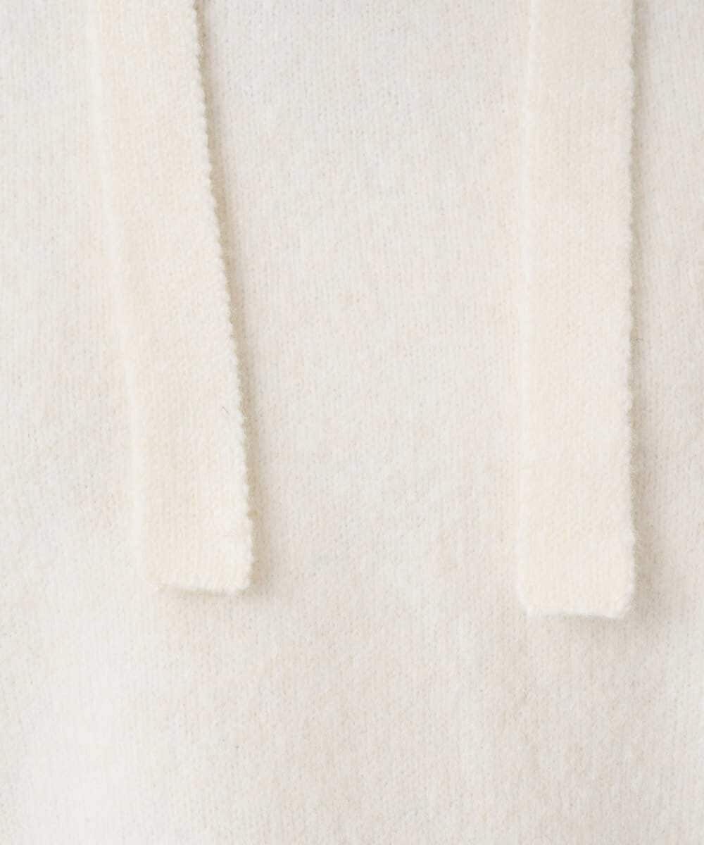 F1FDD62150 MK MICHEL KLEIN(小さいサイズ)(メゾン ドゥ サンク) 【小さいサイズ】クロップド丈ニットフーディー/洗える ベージュ