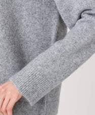 F1FDD62150 MK MICHEL KLEIN(小さいサイズ)(メゾン ドゥ サンク) クロップド丈ニットフーディー/洗える グレー