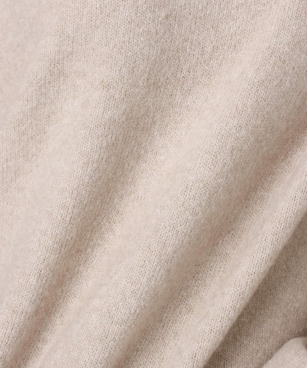 F1FDD62150 MK MICHEL KLEIN(小さいサイズ)(メゾン ドゥ サンク) クロップド丈ニットフーディー/洗える グレー