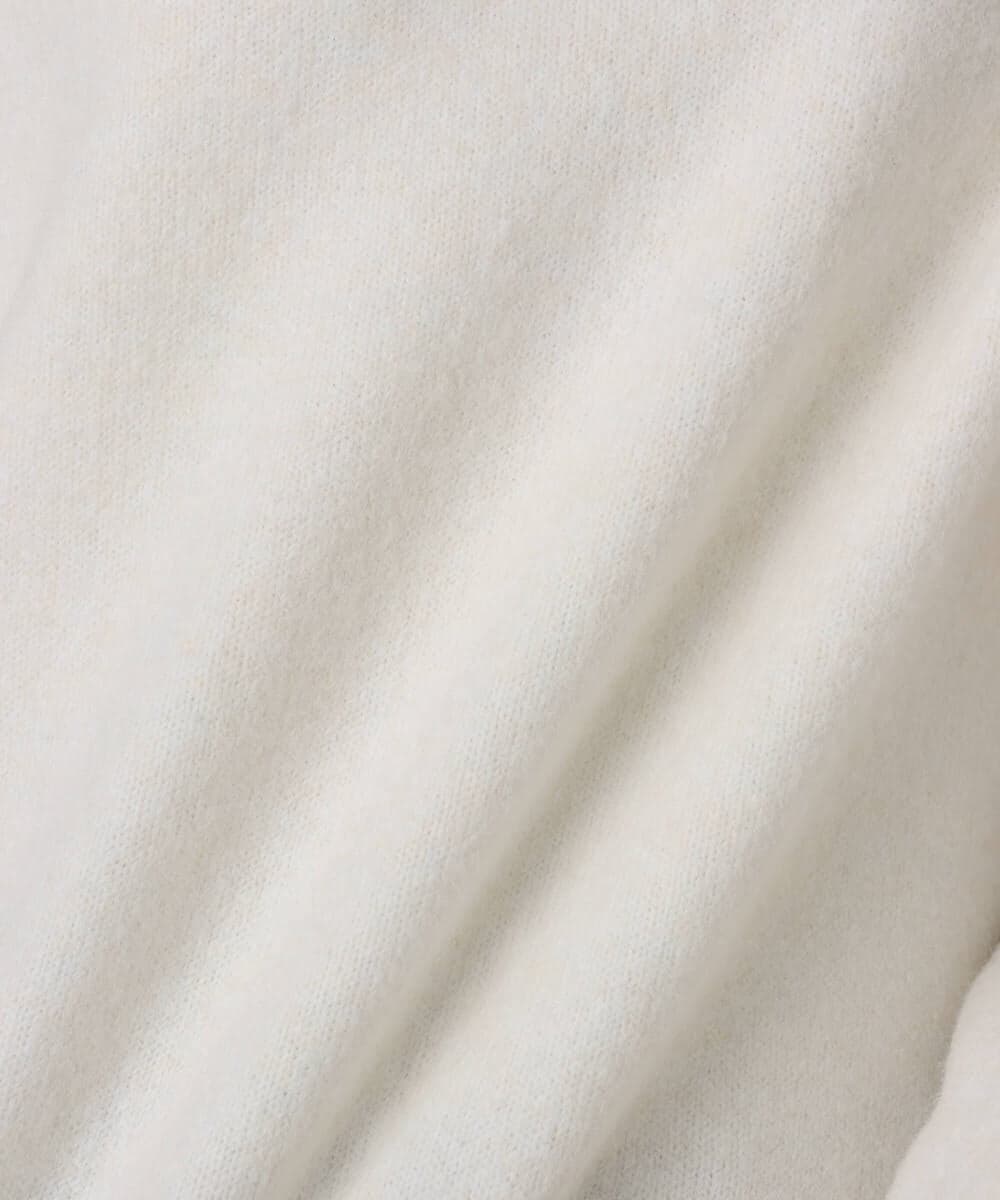 F1FDD62150 MK MICHEL KLEIN(小さいサイズ)(メゾン ドゥ サンク) クロップド丈ニットフーディー/洗える グレー