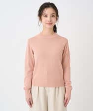 F1FDD63130 MK MICHEL KLEIN(小さいサイズ)(メゾン ドゥ サンク) 【小さいサイズ】キラキラ ラメニットプルオーバー/洗える サーモンオレンジ