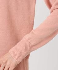 F1FDD63130 MK MICHEL KLEIN(小さいサイズ)(メゾン ドゥ サンク) キラキラ ラメニットプルオーバー/洗える サーモンオレンジ