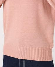 F1FDD63130 MK MICHEL KLEIN(小さいサイズ)(メゾン ドゥ サンク) キラキラ ラメニットプルオーバー/洗える サーモンオレンジ