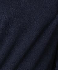 F1FDD63130 MK MICHEL KLEIN(小さいサイズ)(メゾン ドゥ サンク) キラキラ ラメニットプルオーバー/洗える サーモンオレンジ