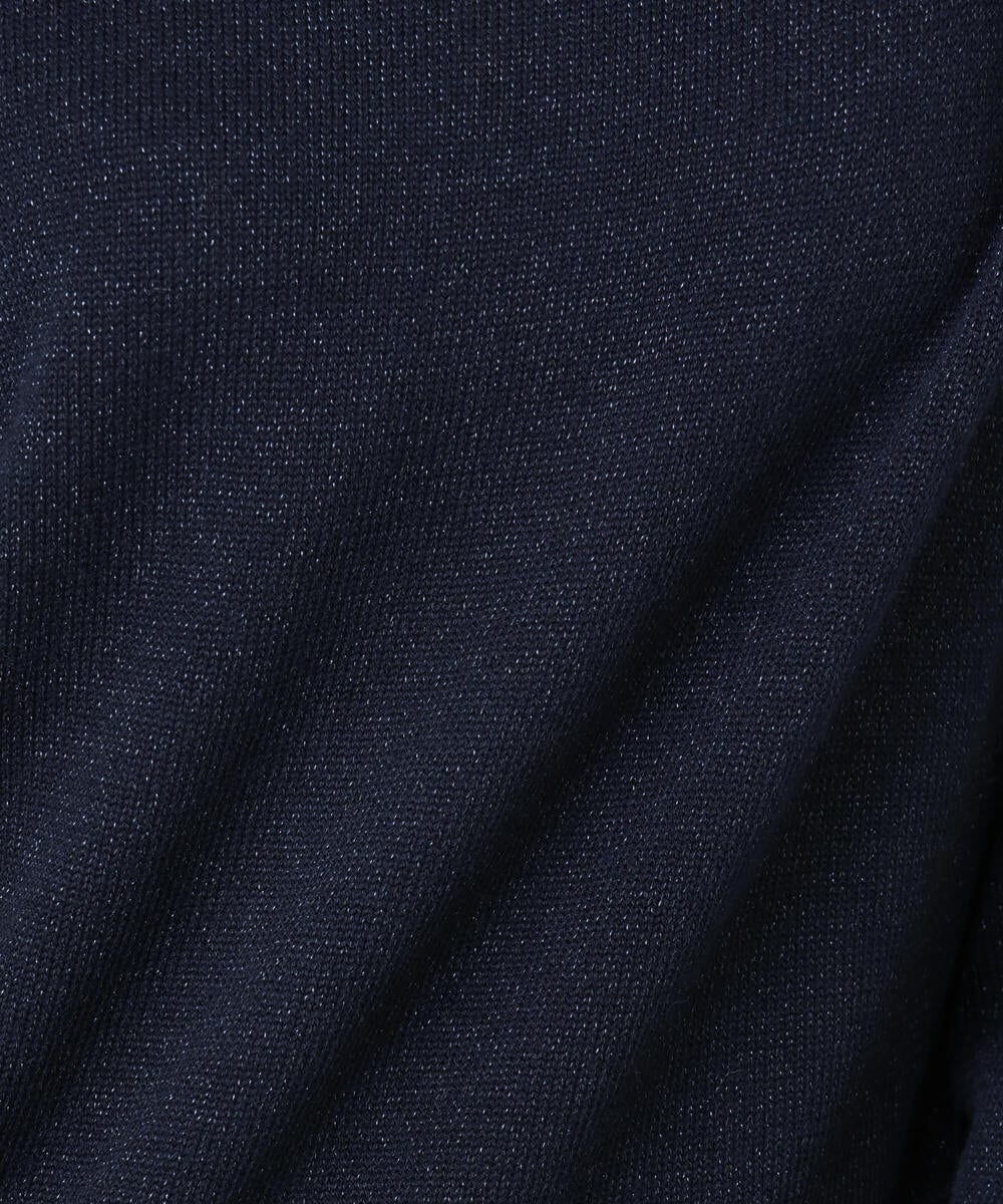 F1FDD63130 MK MICHEL KLEIN(小さいサイズ)(メゾン ドゥ サンク) キラキラ ラメニットプルオーバー/洗える サーモンオレンジ