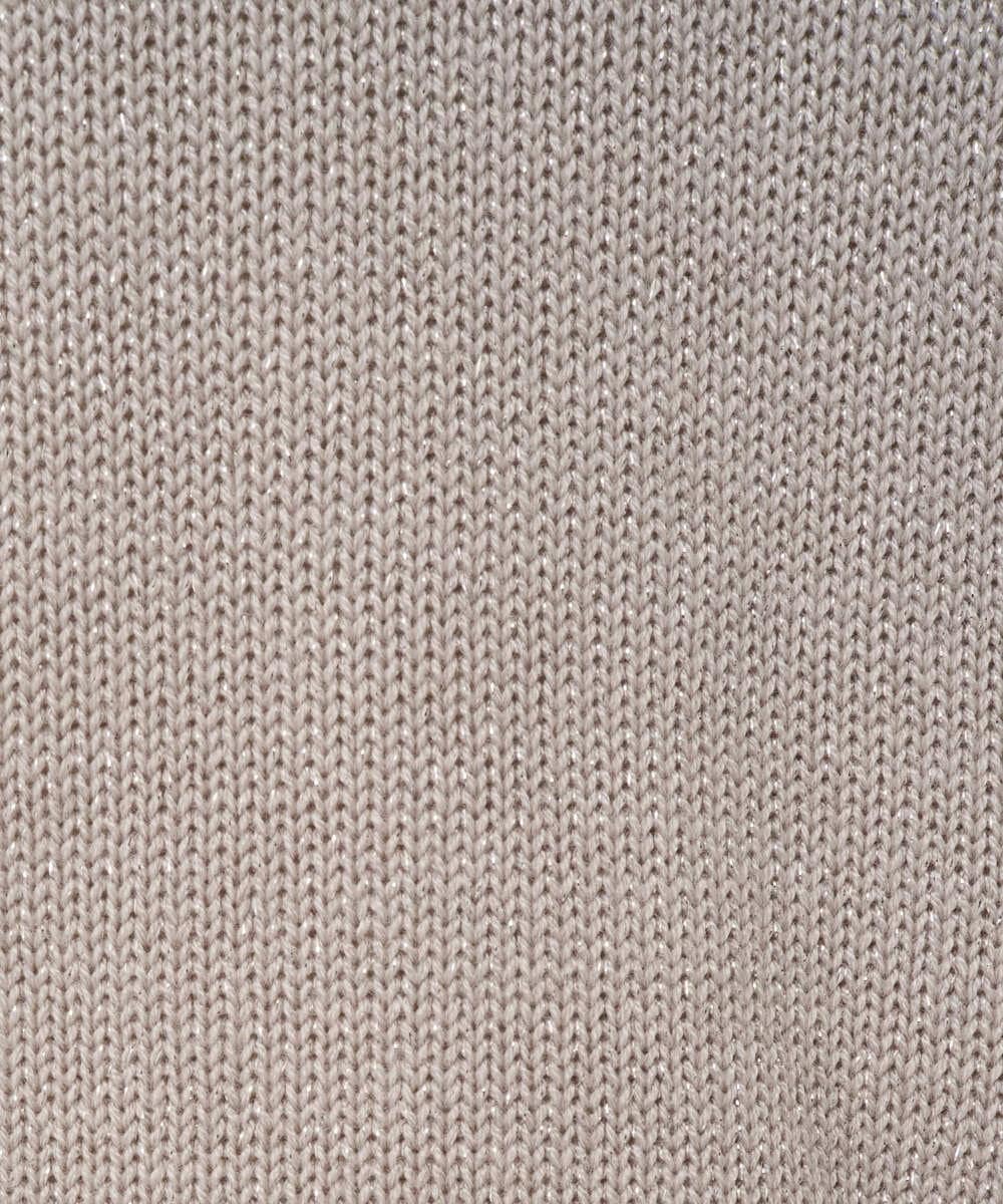 F1FDD63130 MK MICHEL KLEIN(小さいサイズ)(メゾン ドゥ サンク) 【小さいサイズ】キラキラ ラメニットプルオーバー/洗える サーモンオレンジ