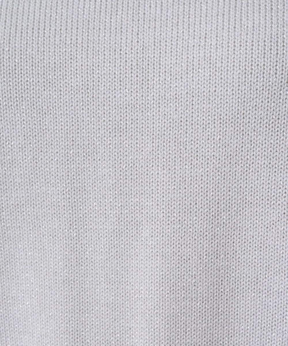 F1FDD63130 MK MICHEL KLEIN(小さいサイズ)(メゾン ドゥ サンク) 【小さいサイズ】キラキラ ラメニットプルオーバー/洗える サーモンオレンジ