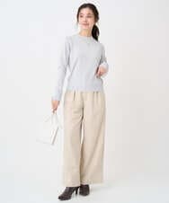 F1FDD63130 MK MICHEL KLEIN(小さいサイズ)(メゾン ドゥ サンク) 【小さいサイズ】キラキラ ラメニットプルオーバー/洗える サーモンオレンジ