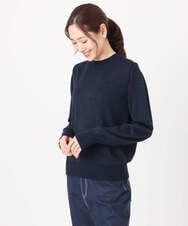 F1FDD63130 MK MICHEL KLEIN(小さいサイズ)(メゾン ドゥ サンク) キラキラ ラメニットプルオーバー/洗える サーモンオレンジ