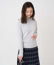 F1FDD63130 MK MICHEL KLEIN(小さいサイズ)(メゾン ドゥ サンク) 【小さいサイズ】キラキラ ラメニットプルオーバー/洗える サーモンオレンジ