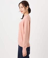 F1FDD63130 MK MICHEL KLEIN(小さいサイズ)(メゾン ドゥ サンク) キラキラ ラメニットプルオーバー/洗える サーモンオレンジ