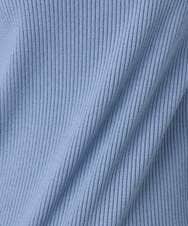 F1FDD64130 MK MICHEL KLEIN(小さいサイズ)(メゾン ドゥ サンク) 千鳥格子柄シフォンレイヤード風ハイゲージニット/洗える ライトブルー