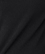 F1FDD64130 MK MICHEL KLEIN(小さいサイズ)(メゾン ドゥ サンク) 千鳥格子柄シフォンレイヤード風ハイゲージニット/洗える ライトブルー