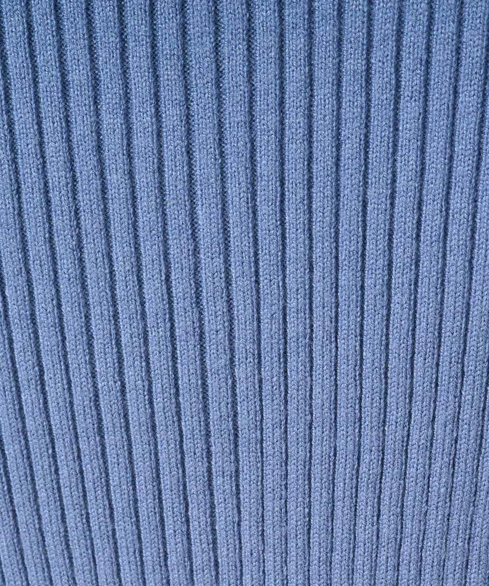 F1FDD64130 MK MICHEL KLEIN(小さいサイズ)(メゾン ドゥ サンク) 【小さいサイズ】千鳥格子柄シフォンレイヤード風ハイゲージニット/洗える ライトグレー