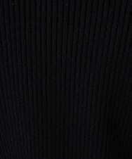 F1FDD64130 MK MICHEL KLEIN(小さいサイズ)(メゾン ドゥ サンク) 【小さいサイズ】千鳥格子柄シフォンレイヤード風ハイゲージニット/洗える ライトグレー