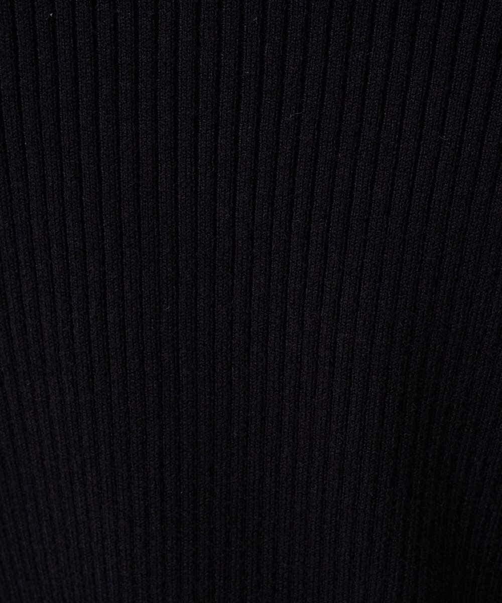 F1FDD64130 MK MICHEL KLEIN(小さいサイズ)(メゾン ドゥ サンク) 【小さいサイズ】千鳥格子柄シフォンレイヤード風ハイゲージニット/洗える ライトグレー