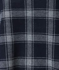 F1FDD67150 MK MICHEL KLEIN(小さいサイズ)(メゾン ドゥ サンク) チェック柄ニットプルオーバー/洗える ネイビー