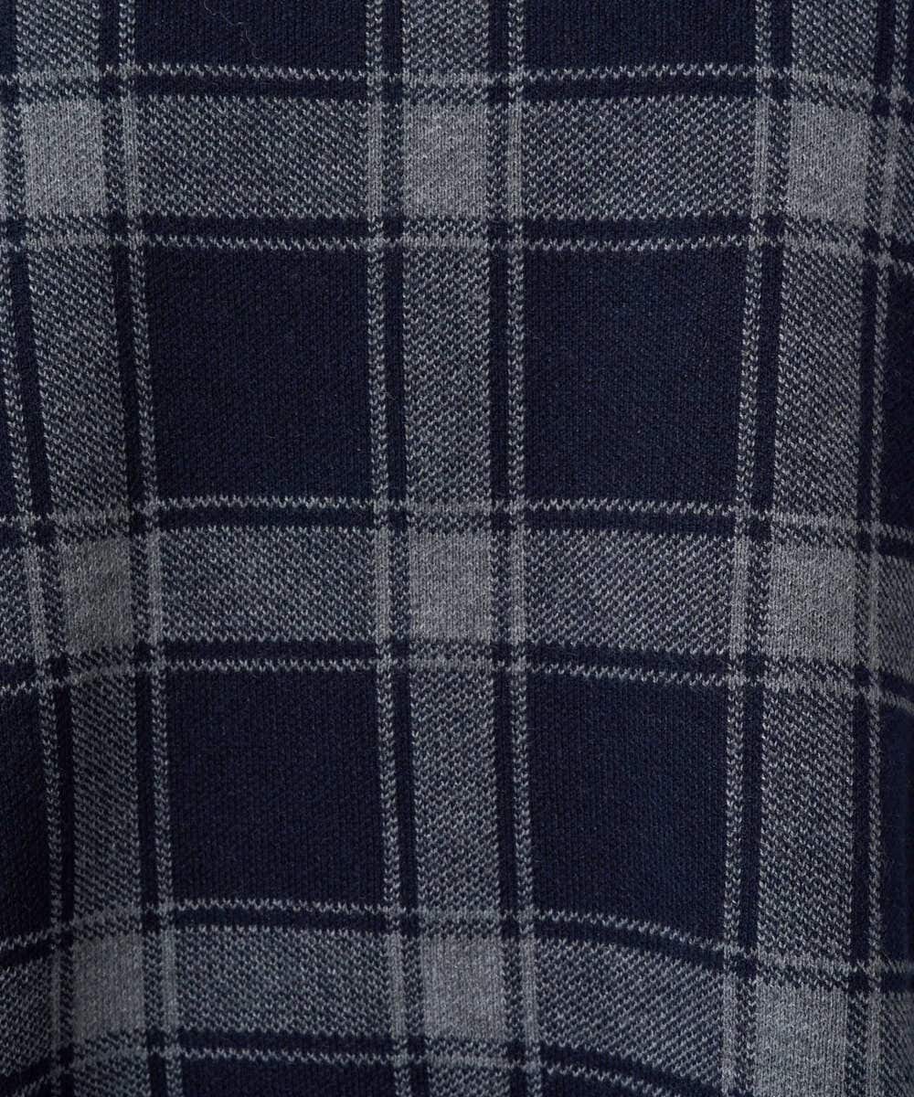 F1FDD67150 MK MICHEL KLEIN(小さいサイズ)(メゾン ドゥ サンク) 【小さいサイズ】チェック柄ニットプルオーバー/洗える ベージュ