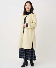 F1FDD67150 MK MICHEL KLEIN(小さいサイズ)(メゾン ドゥ サンク) 【小さいサイズ】チェック柄ニットプルオーバー/洗える ベージュ