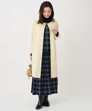 F1FDD67150 MK MICHEL KLEIN(小さいサイズ)(メゾン ドゥ サンク) 【小さいサイズ】チェック柄ニットプルオーバー/洗える ベージュ