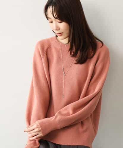 F1FDG67150 MK MICHEL KLEIN(小さいサイズ) 【小さいサイズ】片畦編みラグランスリーブニット