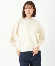 F1FDS11120 MK MICHEL KLEIN(小さいサイズ)(メゾン ドゥ サンク) 【小さいサイズ】ボリュームスリーブニット/洗える イエロー