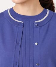 F1FFD20170 MK MICHEL KLEIN(小さいサイズ)(メゾン ドゥ サンク) 【小さいサイズ】配色デザインカラーニットアンサンブル/洗える ミント