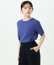 F1FFD20170 MK MICHEL KLEIN(小さいサイズ)(メゾン ドゥ サンク) 【小さいサイズ】配色デザインカラーニットアンサンブル/洗える ミント