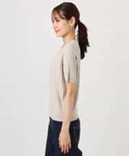 F1FFD20170 MK MICHEL KLEIN(小さいサイズ)(メゾン ドゥ サンク) 【小さいサイズ】配色デザインカラーニットアンサンブル/洗える グレージュ