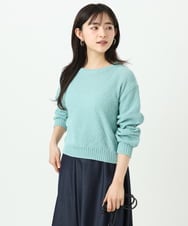 F1FFD23140 MK MICHEL KLEIN(小さいサイズ)(メゾン ドゥ サンク) 【小さいサイズ】鹿の子編みニット/洗える ミントグリーン