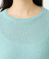 F1FFD23140 MK MICHEL KLEIN(小さいサイズ)(メゾン ドゥ サンク) 【小さいサイズ】鹿の子編みニット/洗える ミントグリーン