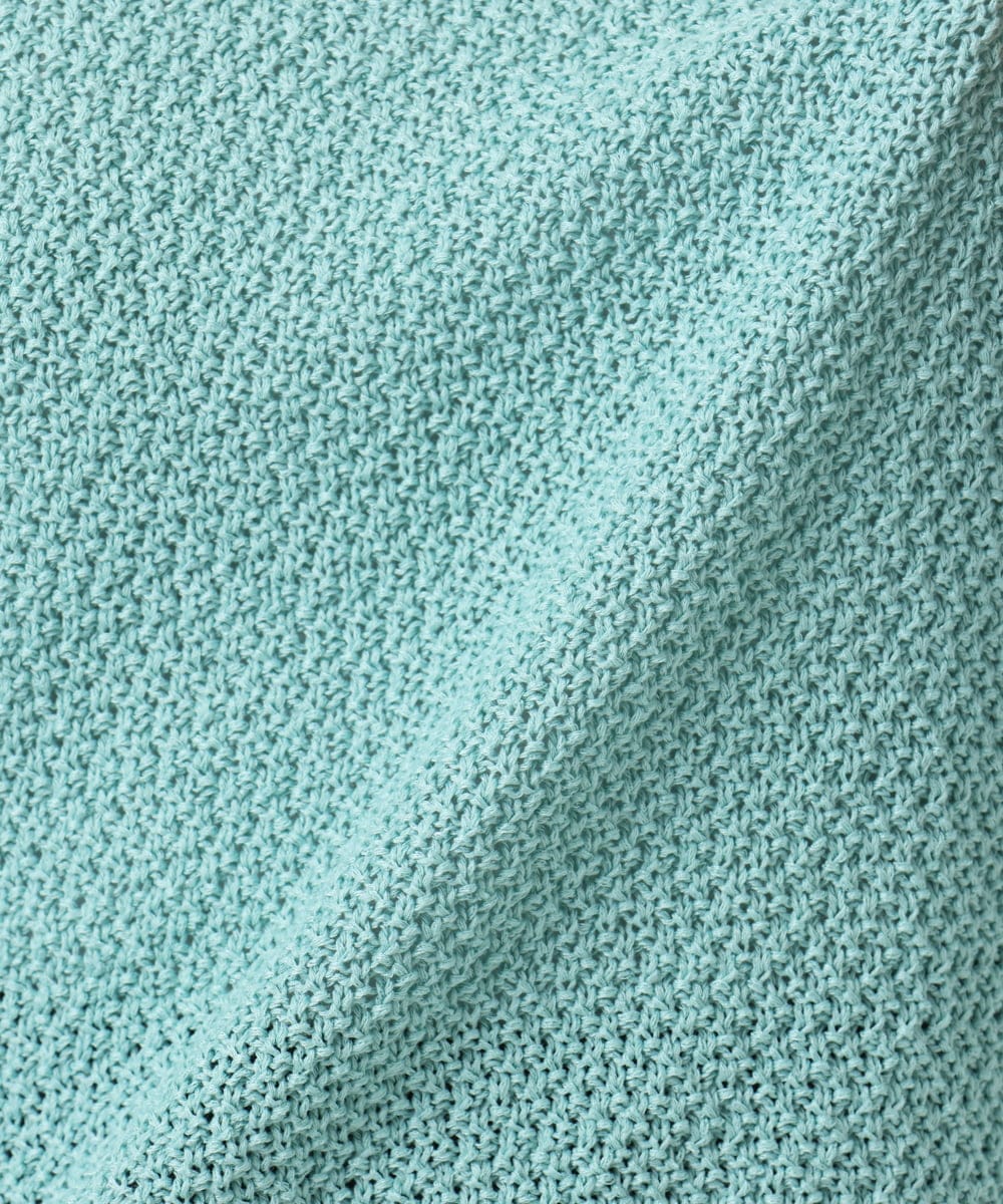 F1FFD23140 MK MICHEL KLEIN(小さいサイズ)(メゾン ドゥ サンク) 【小さいサイズ】鹿の子編みニット/洗える ミントグリーン